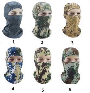Camouflage Balaclava Face Mask Hat CS Wargame Paintball Cycling Hunting Army Bike Helmet Liner Masks Tactical Airsoft Chief Cap Camping Hiking Head Scarf Turban