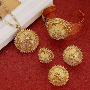 Ethiopian New Jewelry Sets Gold Color Eritrean Engagement Bride Wedding Habesha Luxury Jewelry Africa Sudan H1022