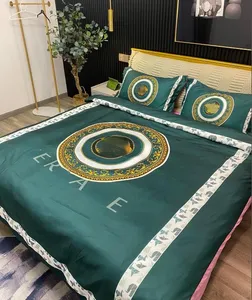 High-end 3 pcs tampa de edredão de algodão tecido queen size size europeu estilo colcha capa almofada chapa folha decorador COBRECTER COBERTÕES DE CASAS