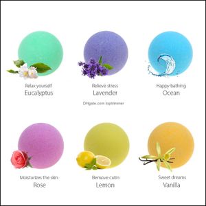 Body Health & Beautybath Organic Bath Bombs Bubble Salts Ball Essential Oil Relief Exfoliating Vanilla Lavender Rose Flavor Random Drop Deli