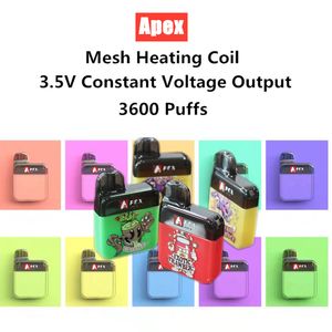 2021 New E cigarettes apex disposable vape 8ML pod 3600 puffs rechargeable battery VS INFINITY Air Bar Box Randm Dazzle king OEM available