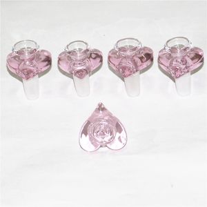 Partihandel Högkvalitativ rökning Verktyg Glasskålar Hookahs Filter Bowl 14mm 18mm Man Rosa Färg för oljeplattform Vatten Bong