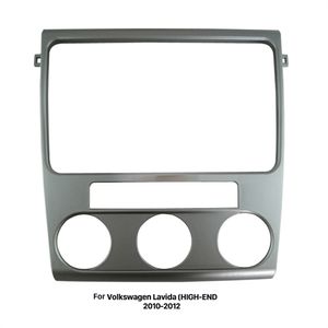 Silver Double Din Dashpanel Bilradio Fascia Refositram för 2010 2011 2012Volkswagen Lavida High-end CD Trim Bezel