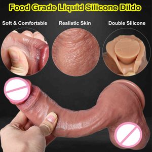 Wholesale big cocks sex toys for sale - Group buy Super Real Skin Silicone Big Huge Dildo Realistic Suction Cup Cock Male Artificial Rubber Penis Dick Sex Toys for Women Vaginal