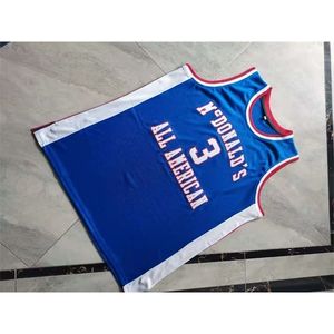 001Rare Basketbol Forması Erkek Gençlik Kadınlar Vintage Erkek McDonalds Tüm Amerikan # 3 Kevin Durant Boyutu S-5XL Özel Herhangi bir isim veya numara