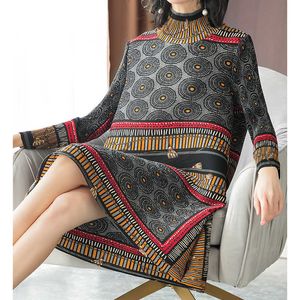 Spring and Summer Bohemian Long Sleeve Dress Formal Women Elegant Party 210615