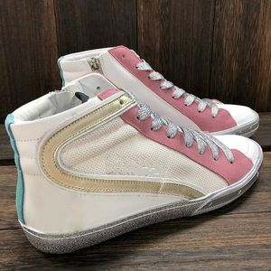 Italy Brand Slide Sneakers Flag Ltd High Top Schuhe Classic White Do Old Dirty Designer Damen Herren Trainer Gans