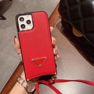 Designer crossbody phone cases for iphone case 14 13 12 11 pro max XR X XS MAX 7 8 Plus PU leather protection back shell luxury cellphone cover with lanyard gf