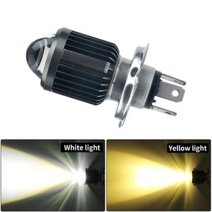 H4 BA20D Moto Led Motorcycle Headlight Bulbs CSP Lens Moto 6000LM Hi Lo Lamp Scooter Accessories Fog Lights White Amber 6000K