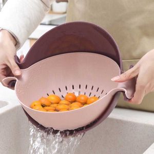 Fruta Duplo Dreno De Armazenamento Cesta Arroz Lavagem Colander Cestas Cozinha Fileiro Macarrão Macarrão Ferramentas 210626