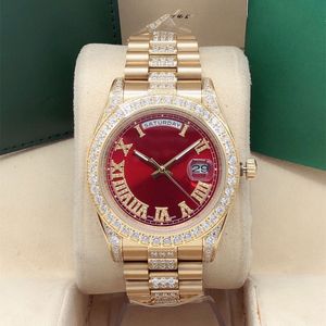 The classic fashion fully automatic mechanical watch size 41mm diamond set solid Roman word more personality sapphire mirror can be customized waterproof