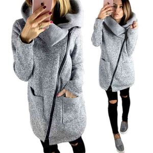 Плюс размер 5xL Женщины осень зимняя одежда теплый флисовый куртка наклон молнии воротник пальто леди одежда женская куртка 210522