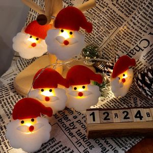 Struny 10/20 LED Światła Bożego Narodzenia Santa String USB Holiday Party Dekoracja Wisiorek Pokój Dekor Wróżki Rok 2022