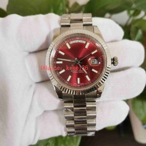 Relógios de alta qualidade Homens relógios de pulso BP Maker 40mm 228239 Aço inoxidável Sapphire Vidro Red Dial 2813 Movimento Automático Mecânico Mens Relógio