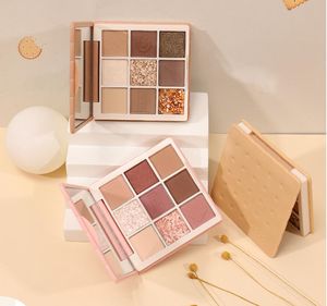 HOJO THE NEW NUDE EYESHADOW PALETTE, 9 Color Obsessions Palette Limited Edition, Ultra-Blendable, Rich Colors with Velvety Texture - Set Includes Mirror