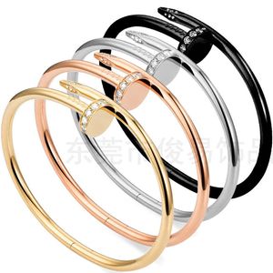 Diamantspikarmband Avancerad version Mäns och Kvinnors Rostfritt stål Klassisk Modeälskare Öppna Armband Q0330 Q0717