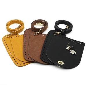 Shoulder Handle Strap Accessories For Handbags Bag Set Leather Bag Bottoms Cover With Hardware For DIY Handbag C