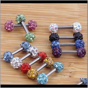 Stud Earrings Drop Delivery 2021 Crystal Ferido Ball Tragus Cartilage Ear Studs Rings Barbell Piercing Jewelry 1Dot2*6*3Dot5Mm Lip Nose Bar E