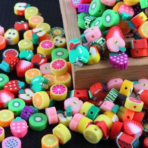 200pcs/lot Polymer Clay Metals Loose Beads Mixed Color Spacer For Jewelry Making DIY Bracelet necklace