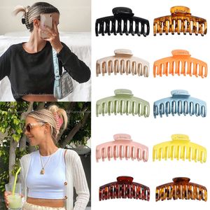 Solid Color Claw Clip barrettes Large Barrette Crab Hair Claws Bath Ponytail Clip For Women Girls Accessories Gift