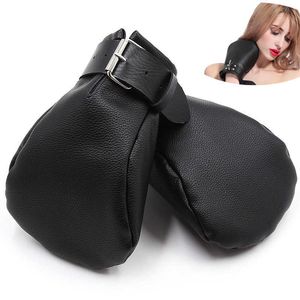 Guanti unisex con zampe imbottite morbide in PU per giochi per adulti per bondage sadomaso, giochi di ruolo per cani sexy costumi con guanti per cuccioli, giocattoli sessuali per coppie P0816