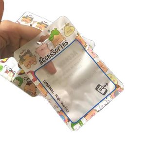 10.5x15cmの漫画マットのプラスチックジッパーのロックバッグのための携帯電話の付属品のための小売りの陳列袋