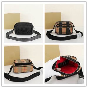 Bag Designer Luxury Nylon Crossbody Canvas Leather Shoulder System Vintage check Black Size:21*10*15.5