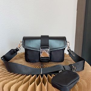 Moda Plain Cross Body Body Bags Câmera Caso Hobo 2 PCs Conjunto Bola Bola de alta qualidade Mini Coin Purse Carthe Crossbody Leather Nylon