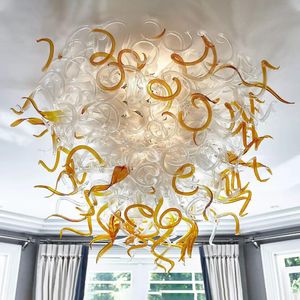 Chihuly Потолочные светильники Классическое освещение для гостиной Люстры из дутого стекла ручной работы Янтарный прозрачный цвет Простая столовая Художественный декор