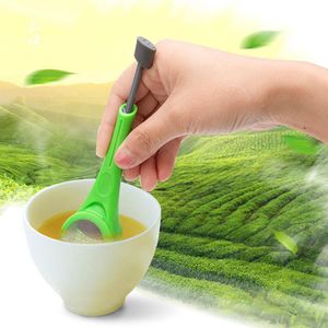 10pcs Tea Infuser 18cm Drinking Tools Drinkware Gadget Measure Swirl Steep Stir And Press Food Grade Plastic Coffee Teas Strainers on Sales