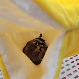 Pequenos suprimentos de animais de pelúcia Hammock Hammock Duplo-Layer Engrossar Bolsa de Dormido Quente Ninho Pendurado Gaiola M5TF