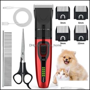 Supplies Home & Gardenprofessional Pet Grooming Salon Electric Clippers Kit Cordless Rechargeable Dog R9Jc Drop Delivery