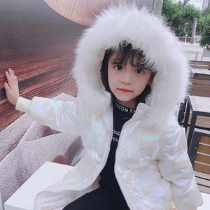 Winter Jacket and Coat For Kid Girl Down Jacket For Children Outwear Mid-length Girl's Clothing With Warm Fur Collar TZ921 H0910