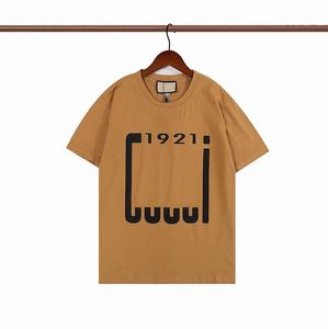 Hip Hop 1921 Letters Men Women Tees Mens Tech Polesek T-shirt Summer Designer Tee Tee z 3 najlepszymi kolorami