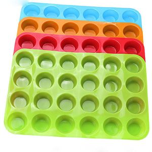 DIY silicone cupcake mold 24 cups creative cake mould non-stick 4 colors cupcake modeling tools DH8856