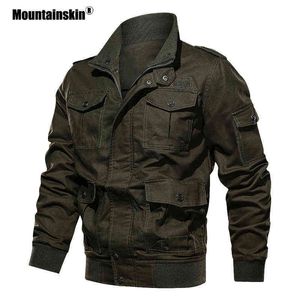 Mountainskinn New Mäns Jacka Vår Höst Militärrock Armé Casual Ytterkläder Male Jackor Mens Varumärke Kläder 6XL SA706 Y1122