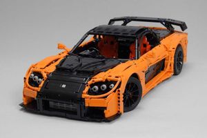 MOC-57488新科学技術ビルディングブロック小粒子スーパースポーツカーRX7組み立て玩具モデル少年クリスマスギフトH0917