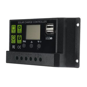 30A 12V / 24V LCD 디스플레이 PWM 태양 전지 패널 레귤레이터 충전 컨트롤러