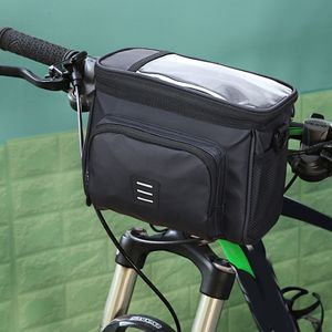 Wholesale bicycle baskets for sale - Group buy Bicycle Handlebar Insulated Front Bag Phone Holder Basket Portable Cycling Touchscreen Waterproof Cycling Elements