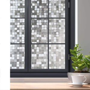 Window Stickers Privacy Film 3D Decor Clings No Glue Removable Static Glass Door Sun Blocking Anti-UV Tint For Home