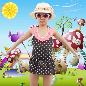 WANGUQI 6-10T Çocuk Mayo Nokta Baskı Mini 2021 Tefset Sevimli Kız Beachwear Çocuk Yüzme Banyosu Toddler Genç Mayo Suits