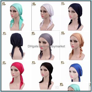 Beanie/Skl Caps Cappelli Cappelli, Sciarpe Guanti Fashion Aessories Women Night Slee Cap For Long Hair Ladies Smooth Soft Bonnet Sleep Hat Drop De