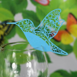 Hochzeitsdekorationen Birds Place Cards Laser Cut hohlpapier Namenskarte für Party -Sitzkarten Tisch