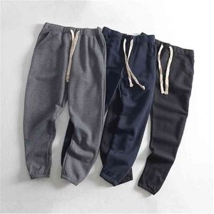 Obrix Male Sporty Comfy Pants Mid Waist Drawstring Outdoor Everyday Wear Cotton casual Style For Men 210715