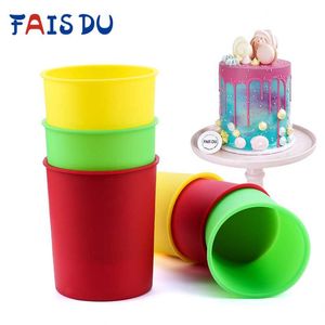 Wholesale small round cake for sale - Group buy Baking Moulds Small Tall Cake Mold Non stick Reusable Silicone Round Molds For Double Barrel Tools