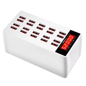 Caricabatterie multiporta Stazione portatile di ricarica per telefono portatile da 100 W 20 porte USB Ricarica rapida con display digitale a LED per tablet