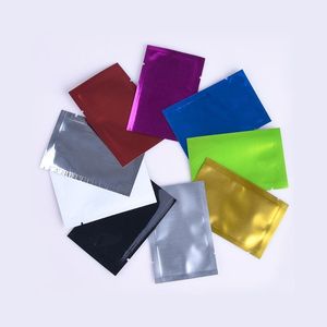 Storage Bags 100Pcs/lot 6x9cm(2.36"x3.54") Open Top Mylar Foil Heat Sealing Package Bag Recyclable Tear Notch Pouches For Spices