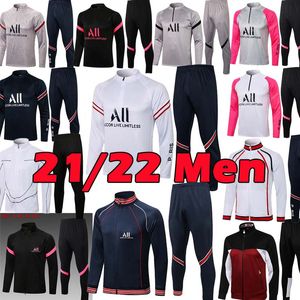 Wholesale soccer tracksuits psg for sale - Group buy 2021 soccer tracksuit psgs MBAPPE jacket futbol Men Long sleeves Survetement sets Hommes Sportswear Adult training suits football tracksuits top