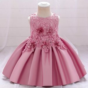 女の子のドレス 2021 子供服 1st 誕生日ドレス女の赤ちゃん洗礼フラワープリンセス最初のセレモニーパーティー Vestido 1-5 年
