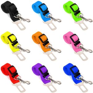 Pet Dog Cat Car Seat Belt Adjustable Nylon Fabric Car Safety Harness Lead Leash for Small Medium Dogs Travel Clip Pet Supplies